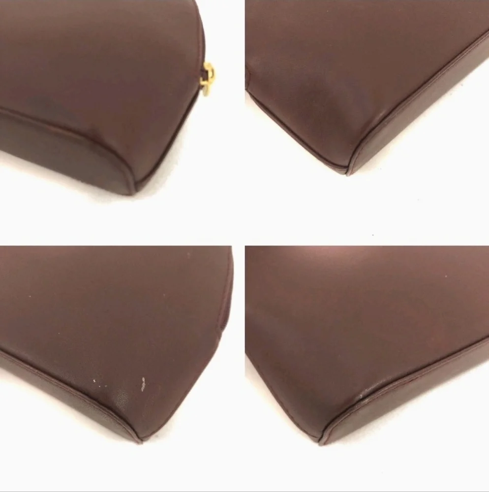 Must de Cartier Leather Cosmetic Pouch Bag Bordeaux/2BH1335